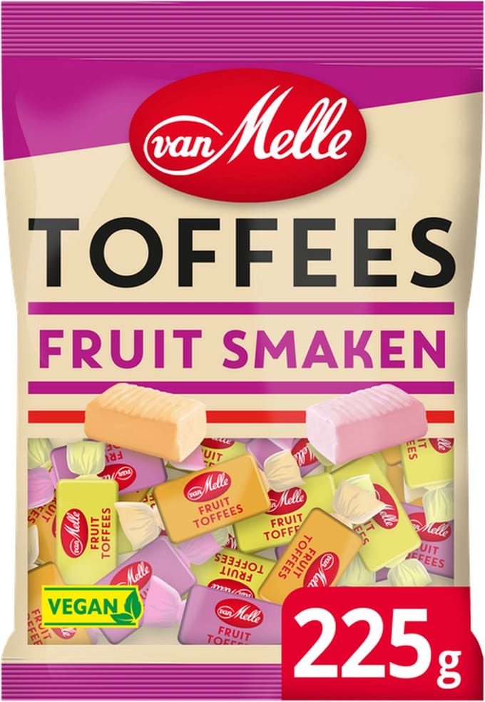 Van Melle | Toffees | Fruit | Vegan | Zak | 12 x 225 gram