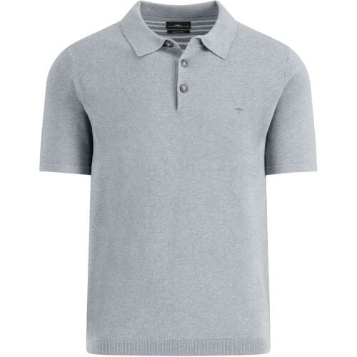 Fynch-Hatton Polo Short Sleeve Air Cotton Licht Grijs / male