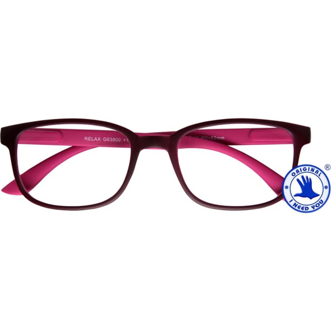 Leesbril I Need You +2.50 dpt Relax rood-roze