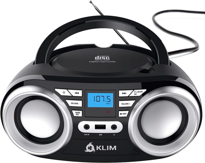 Draagbare CD-speler met Bluetooth, FM-radio en dual speaker