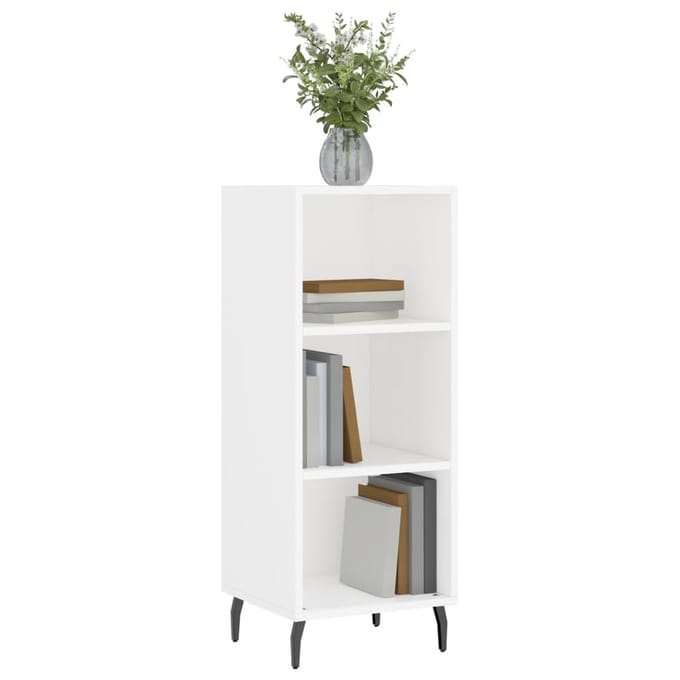 vidaXL - Dressoir - 34,5x32,5x90 - cm - bewerkt - hout - wit