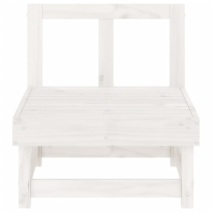 vidaXL - Tuinmiddenbank - massief - grenenhout - wit