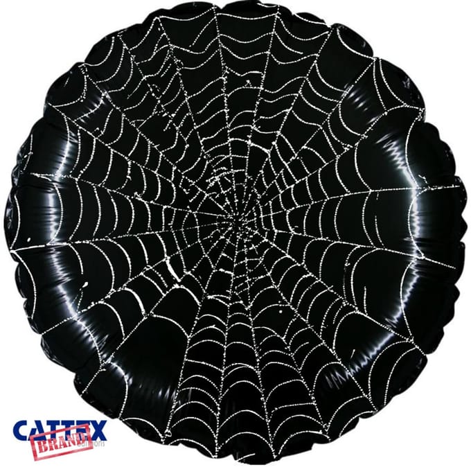 Spider web (Halloween) Folieballon, 45 cm