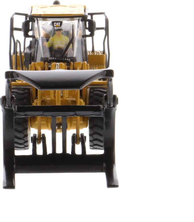 Cat 972M WL Wiellader met houtvork - 1:87 - Diecast Masters