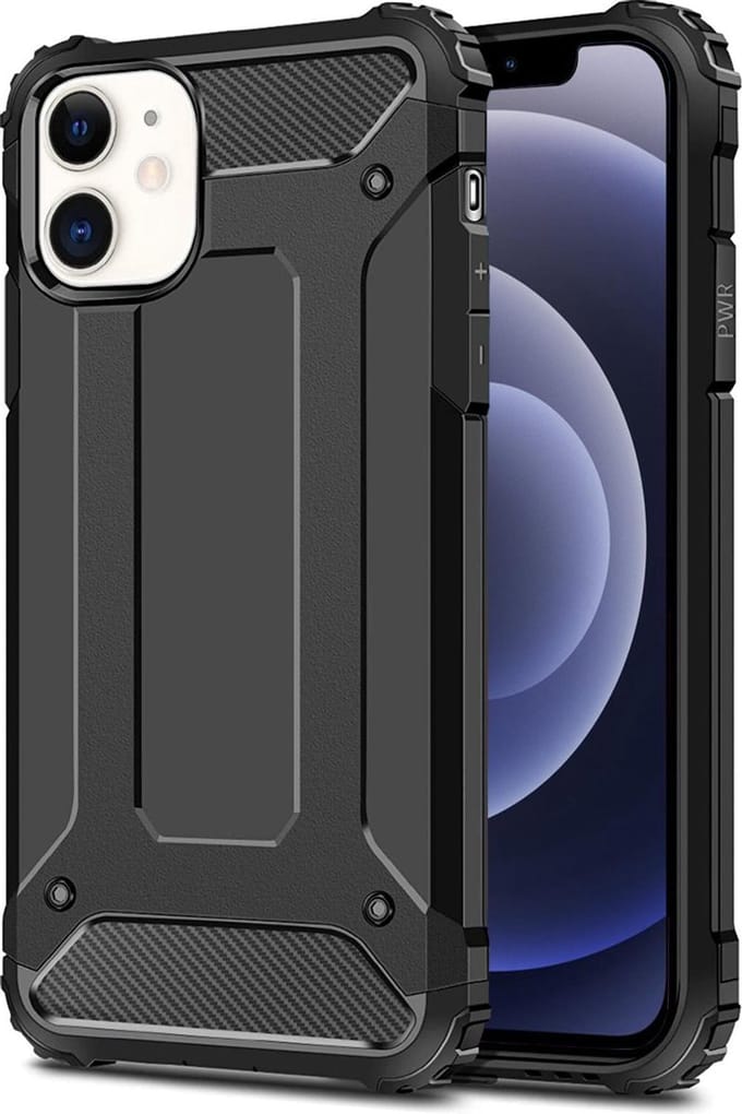 Hoesje geschikt voor iPhone 12 Mini - Back Cover Shockline Case Zwart
