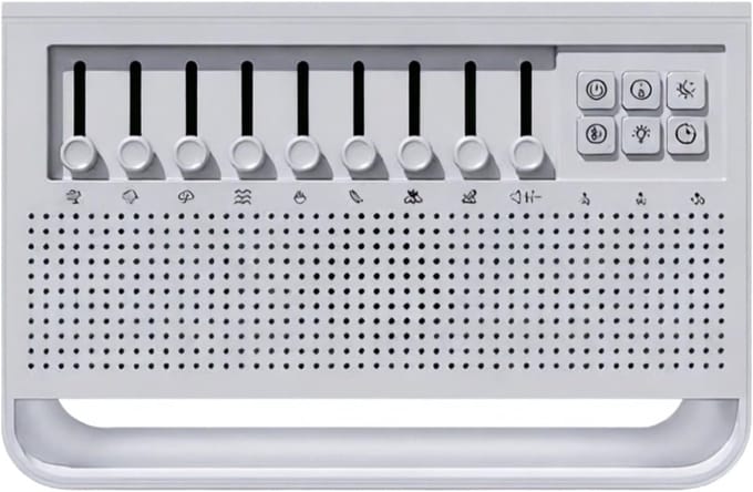 Witte ruis machine - Luchtbevochtiger diffuser - Ontspannen sfeer creëren - Realistisch vlam effect - 6 oz capaciteit - Wit