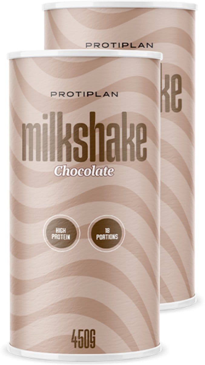Protiplan - Proteïne Milkshake Chocolade - 2 stuks - 2 x 450 g - Eiwitdieet - Proteïneshake