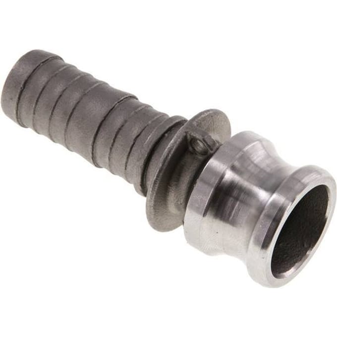 Camlock DN 20 (3/4'') Koppeling RVS met slangpilaar (19 mm) Type E MIL-C-27487