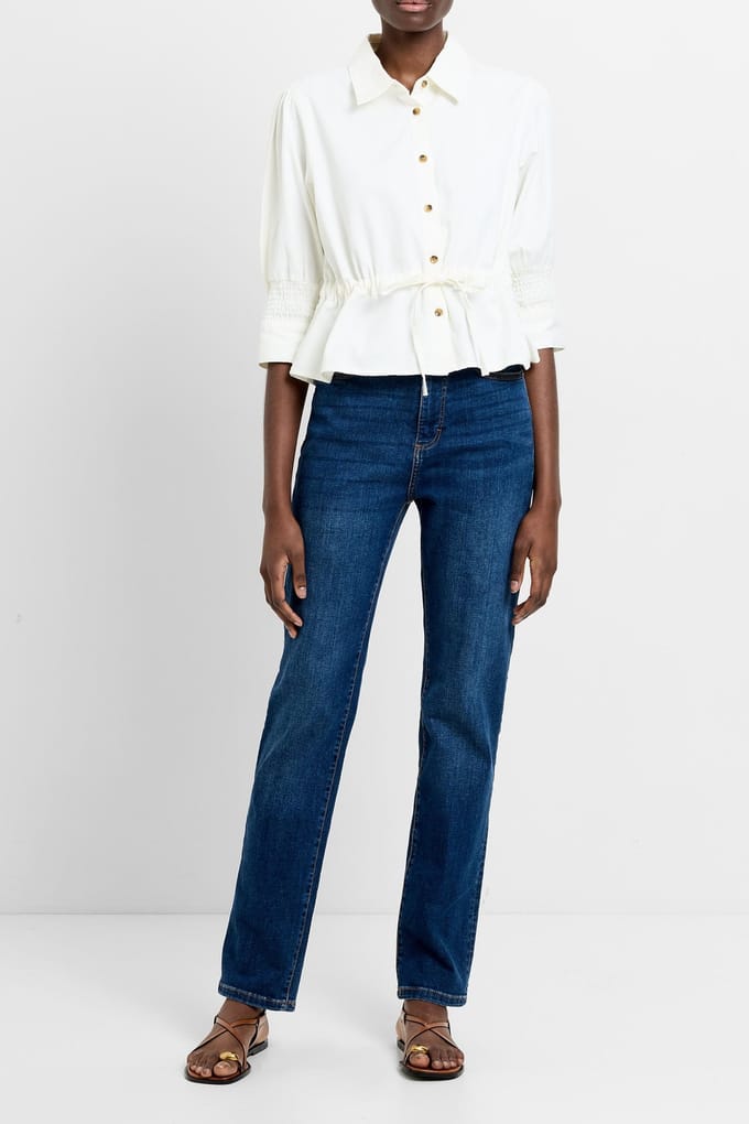 French Connection Tie Waist Top Ecru Taglia: 6 | Magliette intime Outlet | Donna | Marrone