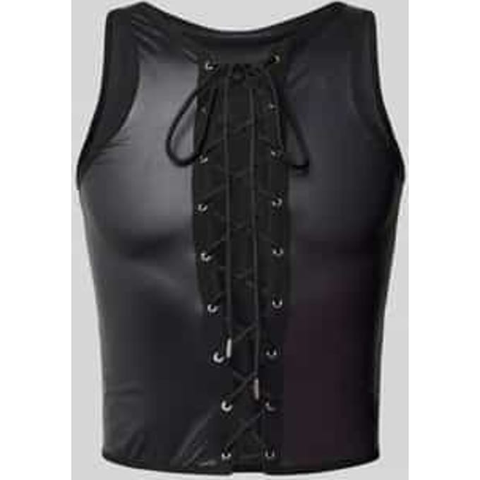 Tanktop met vetersluiting, model 'Night Universe'