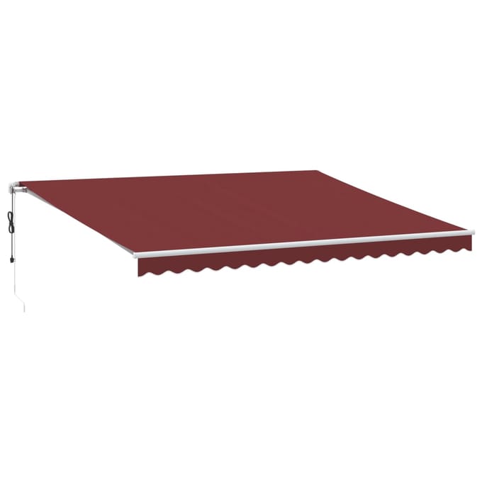 vidaXL - Luifel - automatisch - uittrekbaar - met - LED - 450x350 - cm - bordeauxrood