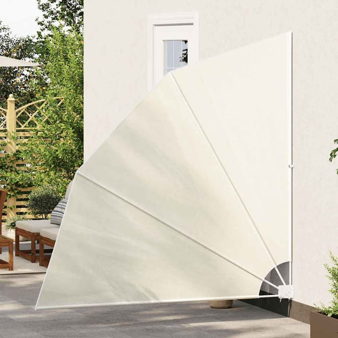 vidaXL - Balkonscherm - inklapbaar - 210x210 - cm - crème