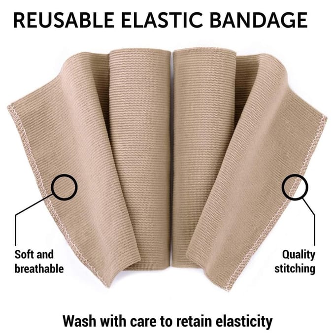 1 rol Premium elastische verbandwikkel Sterke compressieverbandwikkel met extra clips white