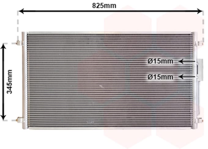 Van Wezel - LUCHTCONDENSATOR VOOR CHRYSLER VOYAGER 2001-2008 4809227