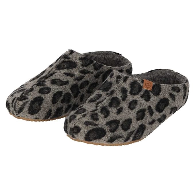 Pantoffels dames met stevige zool en print - Grijs / 37/38