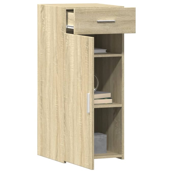 vidaXL - Dressoir - 40x42,5x93 - cm - bewerkt - hout - sonoma - eikenkleurig