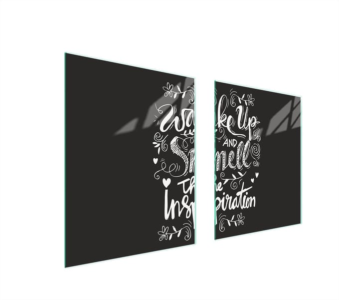 TMK ArtDeko - Glazen Beschermplaat - 85x52 cm - Zwart