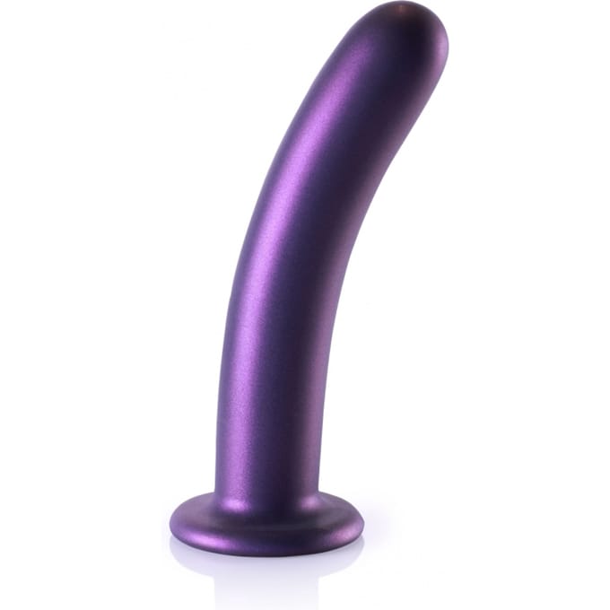 Ouch! by Shots Zachte Siliconen G-Spot Dildo - 7'' / 17 cm - Metallic - Paars