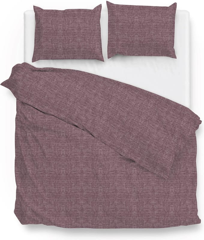 ZoHome Lino Dekbedovertrek - Litsjumeaux - 240x200/220 cm - Wine Red