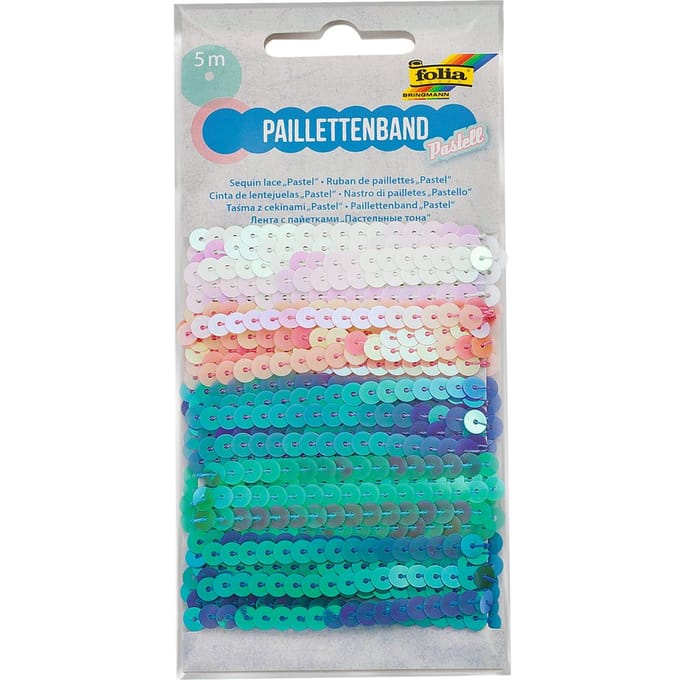 Sequin linten "Pastel-mix"