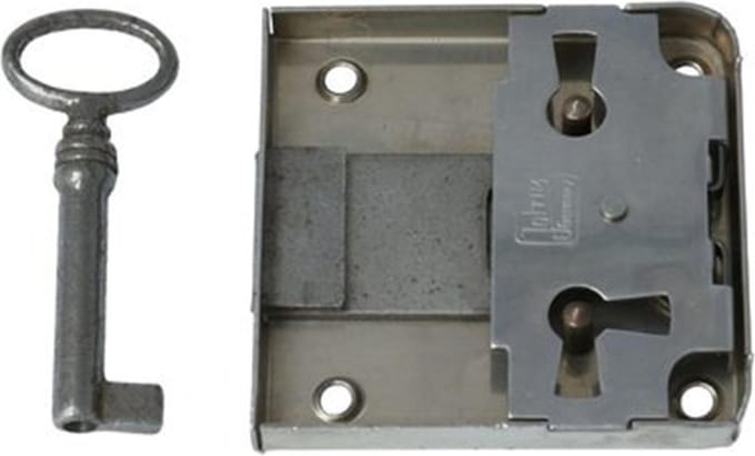 i-Fix opleg meubelslot | vernikkeld | 40 mm | met 1 sleutel  | incl sluitplaat