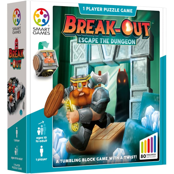 SmartGames BreakOut - Logisch Denkspel - 80 Avontuurlijke Kerkeruitdagingen - Educatief Solospel - Vanaf 10 Jaar
