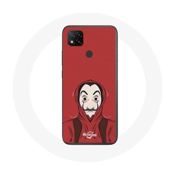 Coque - Xiaomi - Redmi 9C - La casa de papel - Masque Dali - Souple Rouge