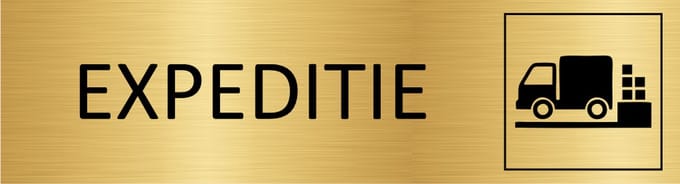 CombiCraft deurbordje Expeditie in goud met tape - 165 x 45 mm