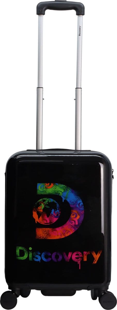 Discovery Stencil Handbagage Harde Koffer / Trolley / Reiskoffer - 55 cm (Small) - Black - Bedrukt / Small