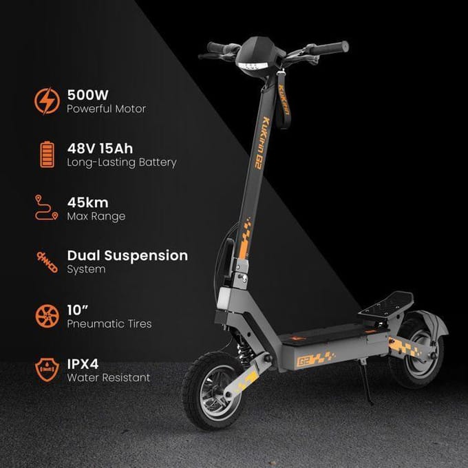 2025 Véhicule électrique pliant Kukirin G2 1200W 48V 15Ah 45KM/H55KM 10''.