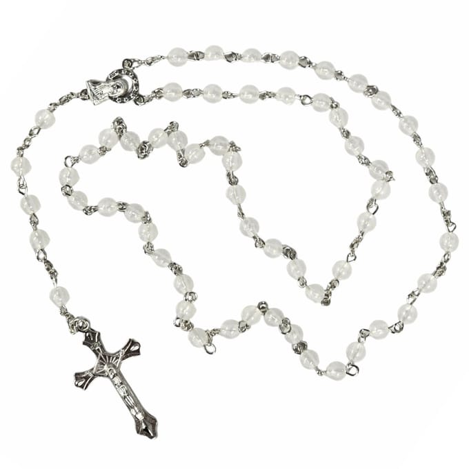 Fako Bijoux® - Rozenkrans - Glow In The Dark - Religieuze Ketting - Acryl - 6mm