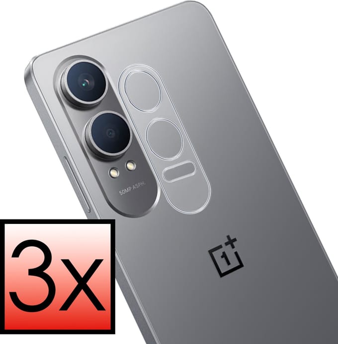 Camera Lens Protector - 3 Stuks - Geschikt voor OnePlus Nord CE 4 Lite - Camera Screenprotector - Beschermglas - Gehard Glas - Tempered Glass - Screen Protector