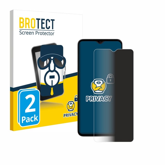 BROTECT - privacy screenprotector voor ZTE Blade A35e - Folie Beschermfolie Blauwlichtfilter 2 Stuks