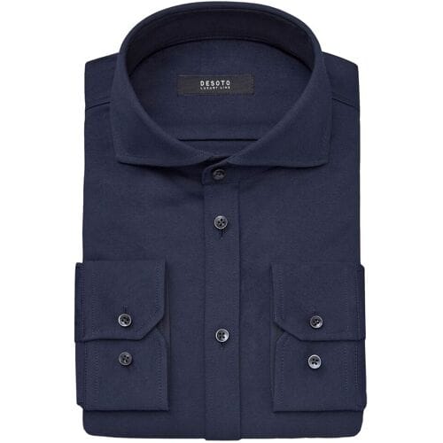 Desoto Luxury Overhemd Uni Luxury Jersey Navy / male