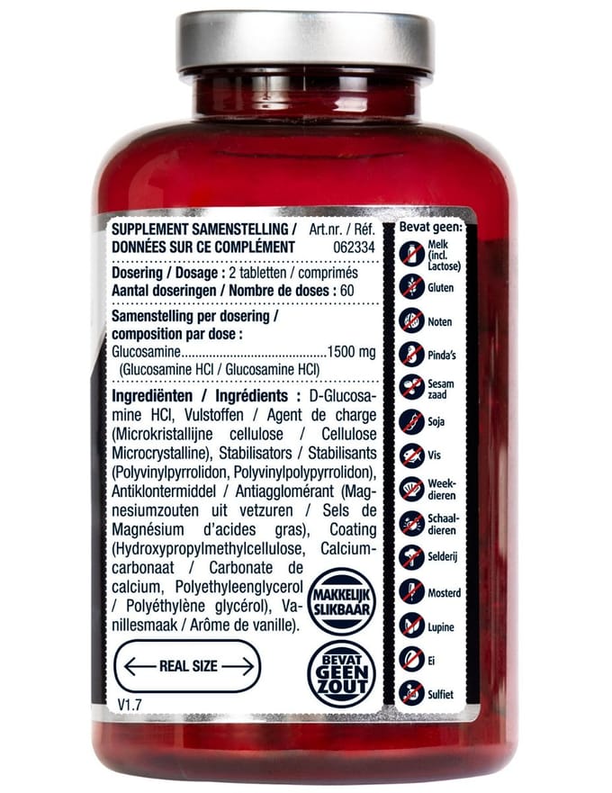 Lucovitaal Glucosamine Puur 1500 mg formule 120 tabletten