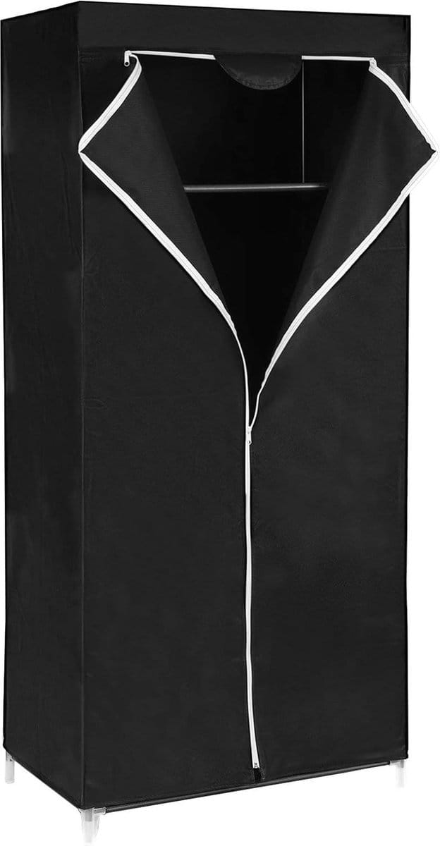 Stoffen Kledingkast 160 x 75 cm Zwart