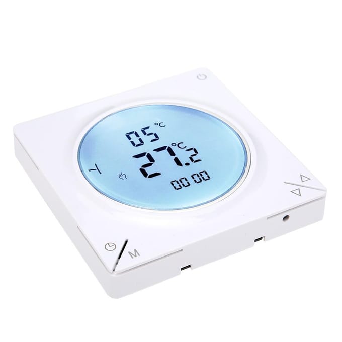 Huishoudelijke Digitale LCD Programmeerbare Thermostaat Elektrische Verwarming Thermostaat Temperatuurregelaar white