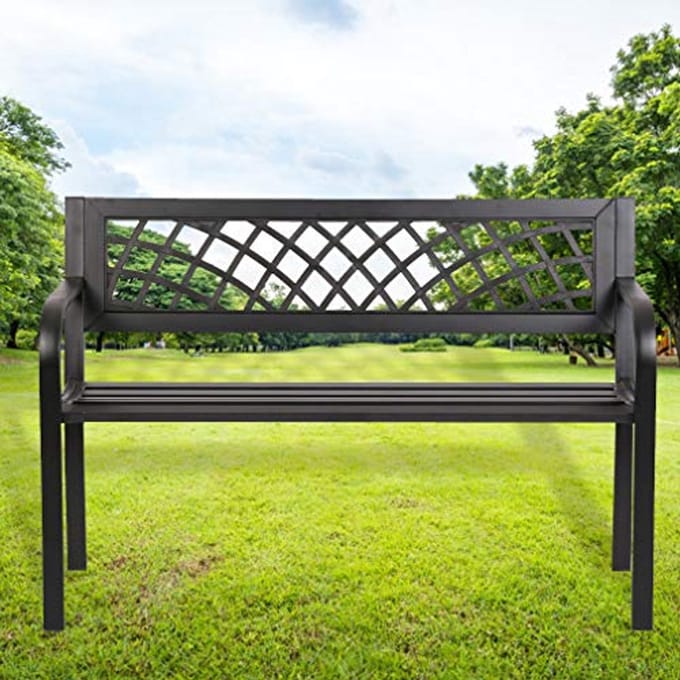 Tuinbank met Stalen Frame en Poedercoating voor Buiten
