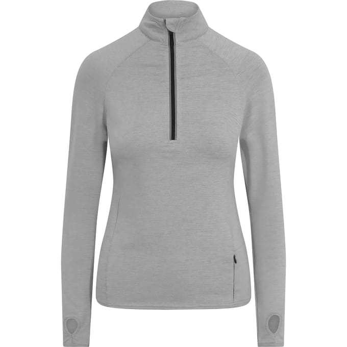 Damessportshirt 'Cool-Flex 1/2 Zip Top' Silver Grey - S