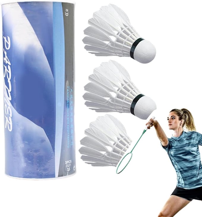 Badminton Ballen - Veer Shuttle - Slagpraktijk Jeugd - Hoge Stabiliteit - 68 cm Hoogte - Wit
