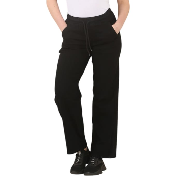 MYT Womens Elasticated High Waist Wide Leg Jeans in Zwart