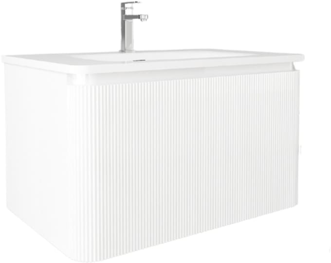 LINEA UNO - Virka 80 - Glans wit - Badmeubel - - 301702