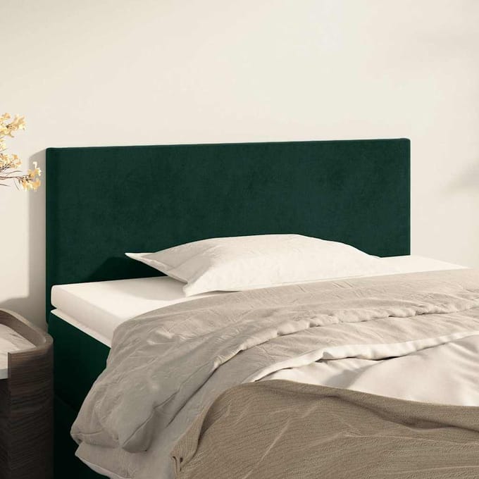 vidaXL - Hoofdbord - 90x5x78/88 - cm - fluweel - donkergroen