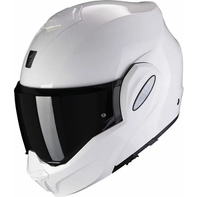 Scorpion Exo-Tech Evo Glossy White - Systeemhelm - Maat L - Motorhelm - ECE 22-06 gekeurd