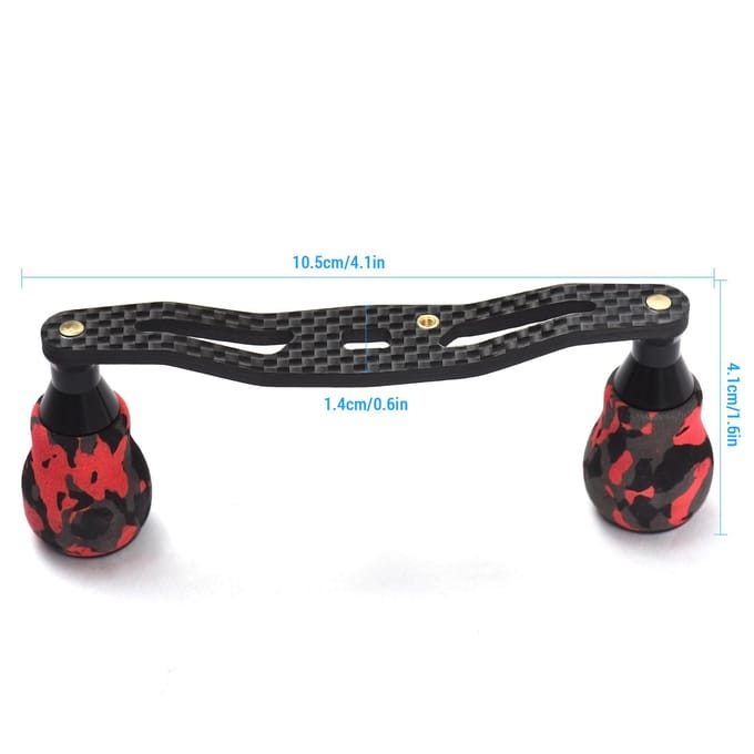 LIXADA Carbon Baitcasting Trolling Reel Handle Links Rechts Ultralichte Visserijmolen Crank black