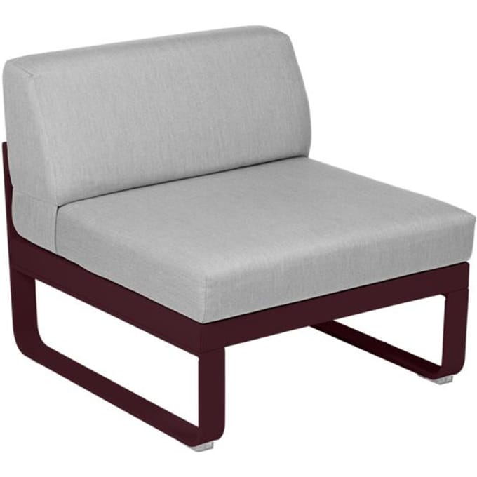 Fermob BELLEVIE Zitbank Module Midden - B9 zwarte kers - 79 Flanelgrijs