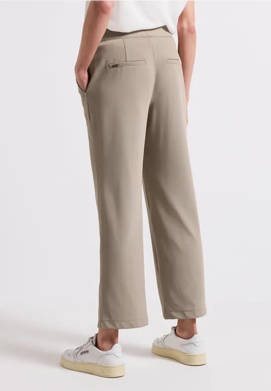 Twill broek met rechte pijpen