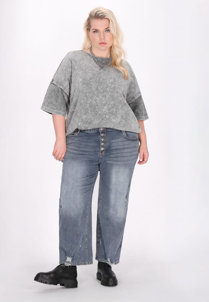 Mymo Plussize broek vrouwen grijs