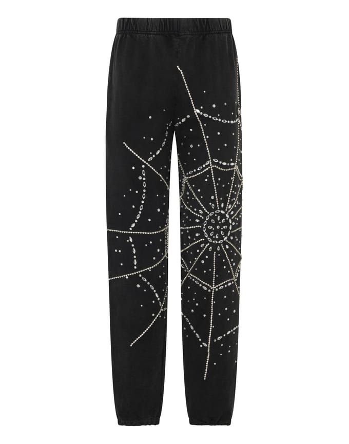 Washed Joggers Spiderweb Strass