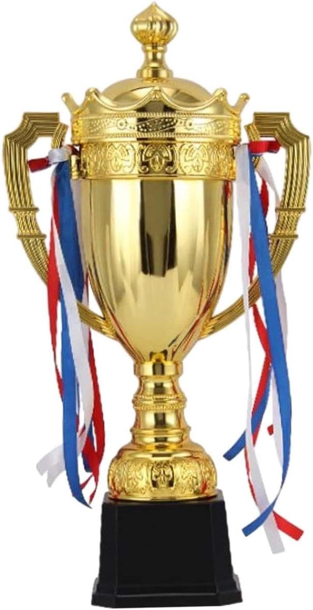 Mini Trofee Beker - Prijs Bekers - Sport Vieringen - Valbestendig Materiaal - 38.5 cm - Goud